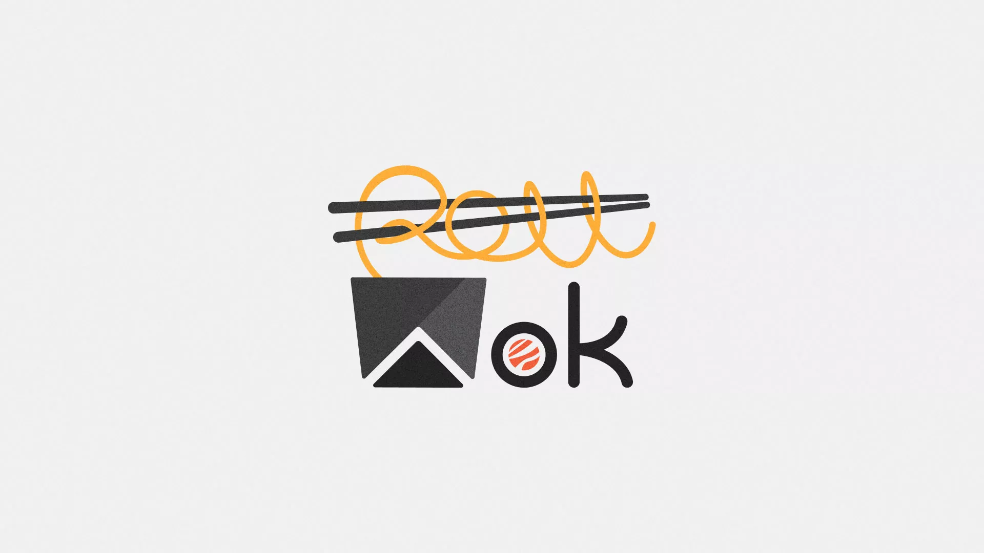 Разработка логотипа суши-бара «Roll Wok Club» в Лермонтове